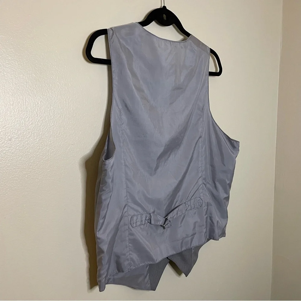 Men's Gray Pinstripe Vest